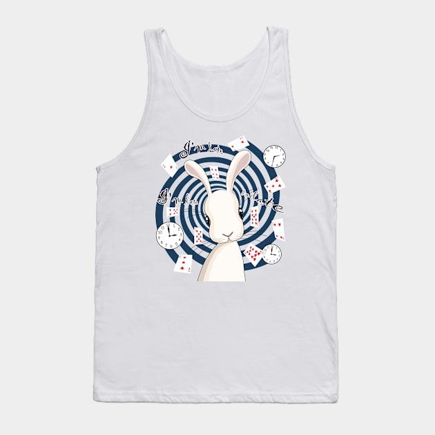 White Rabbit In Wonderland Tank Top by valentinahramov